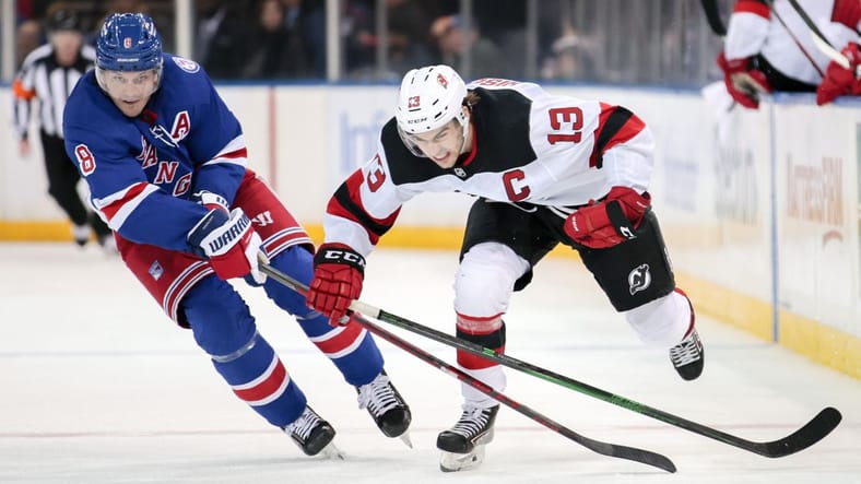 The NY Rangers cannot solve the Devils neutral zone trap.