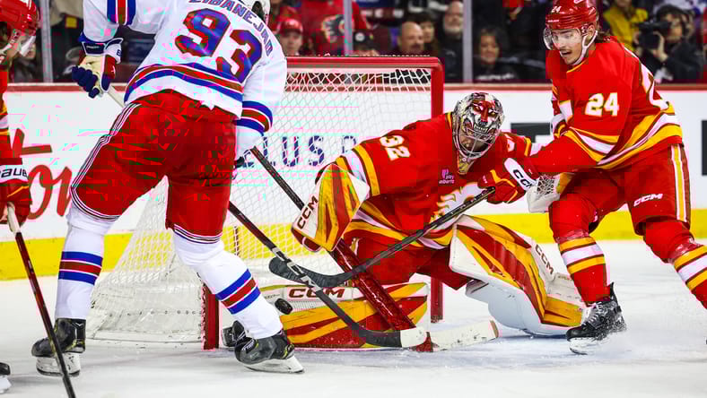 NHL: New York Rangers at Calgary Flames