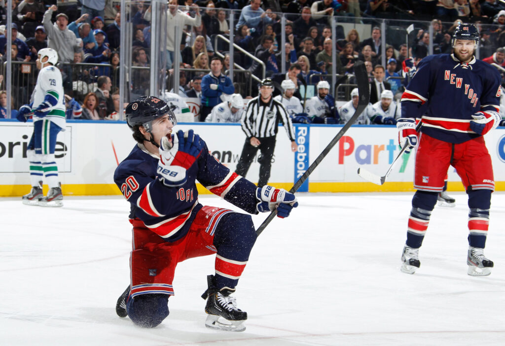 We haven't seen Kreider goal celebrations nearly enough. Photo by Scott Levy/NHLI via Getty Images