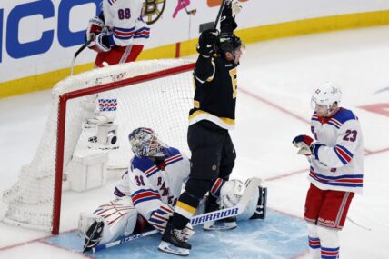 Shorthanded Rangers fall to Bruins despite strong effort.